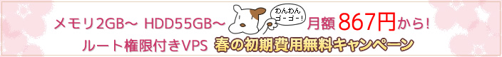 SPPD VPS初期費用無料キャンペーン実施中